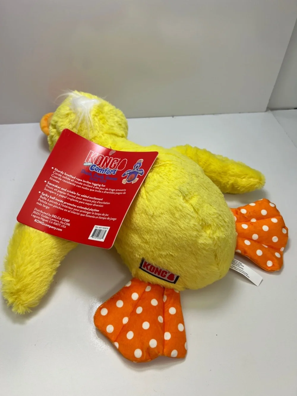 Dog toy Yellow Plush Duck Toy with Orange Beak
